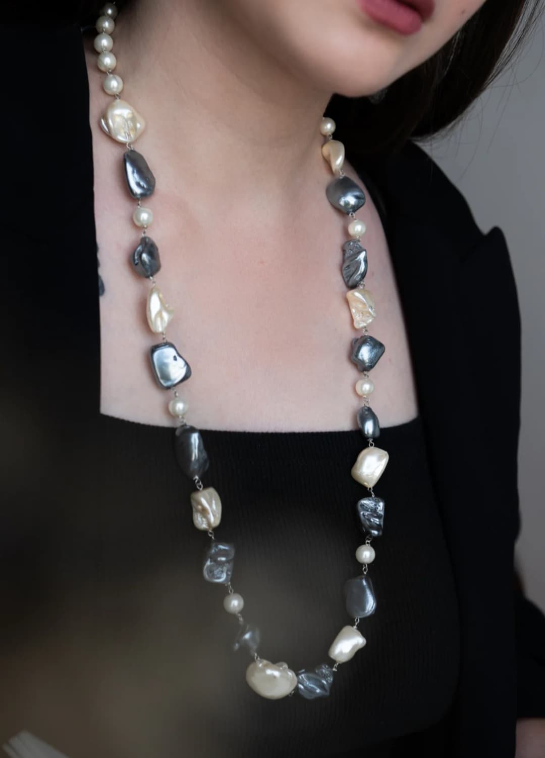 Multicolor Mother of Pearl Long Necklace