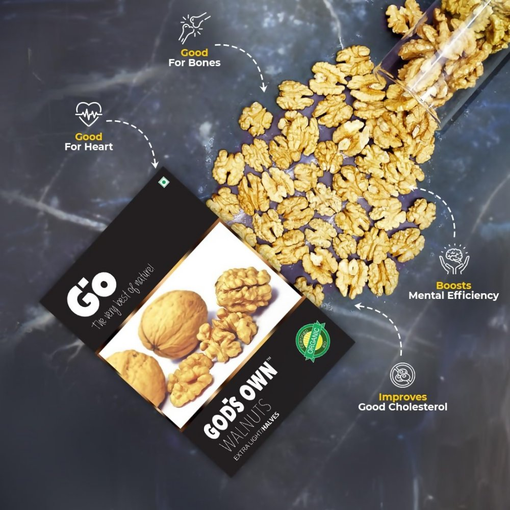 Go Organic Kashmiri Extra Light Halves Walnuts Kernels