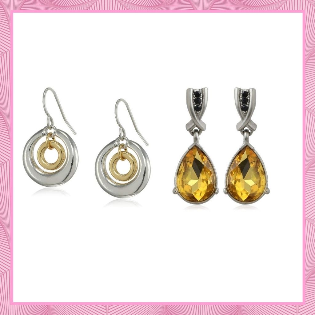 Estele Valentines Day Gift For Wife Rhodium Plated Hoop Earrings For Girls & Women