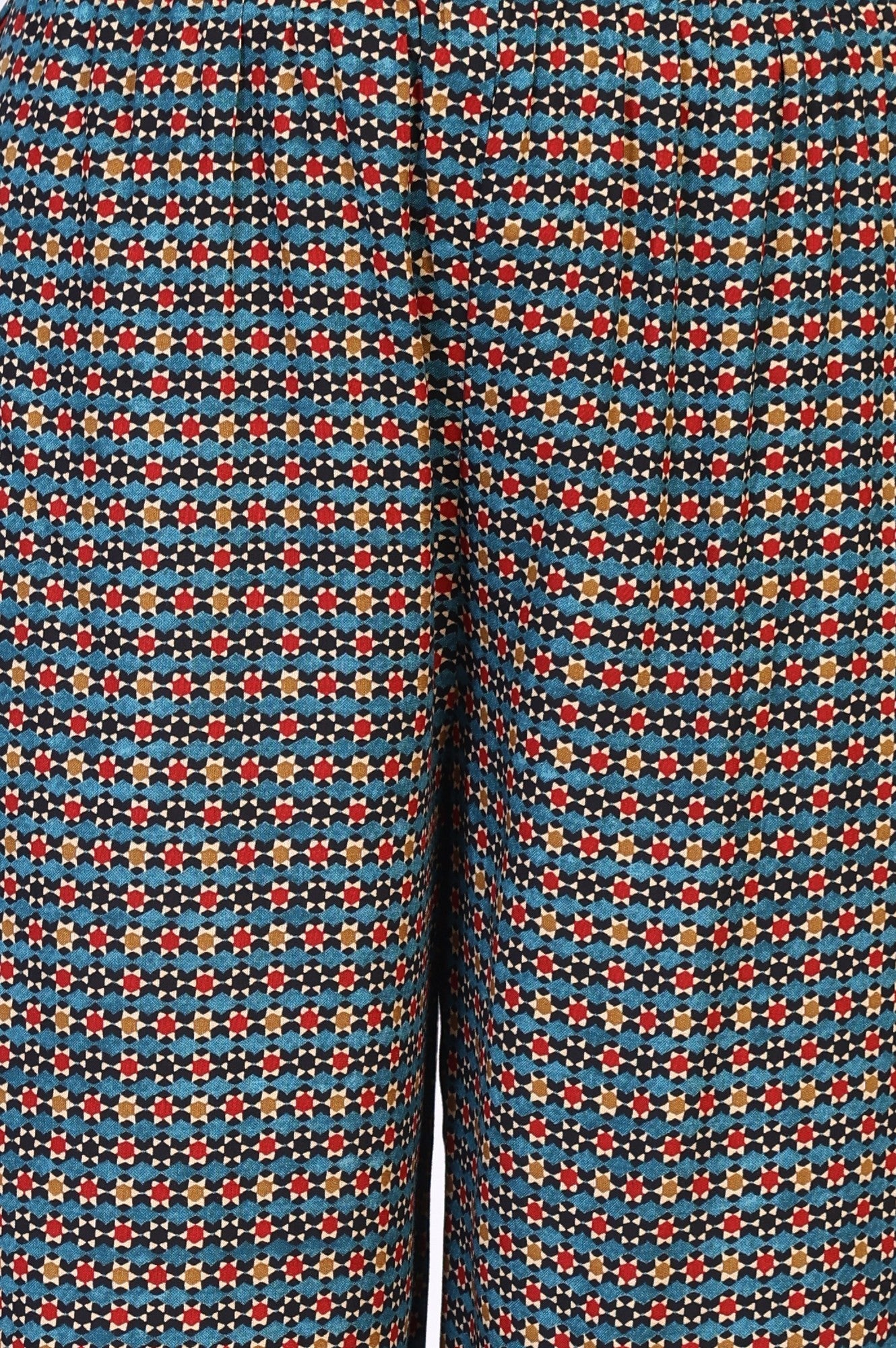 W for Woman Multicolor Geometric printed Flared Cotton Kurta with Parallel Pant Set
