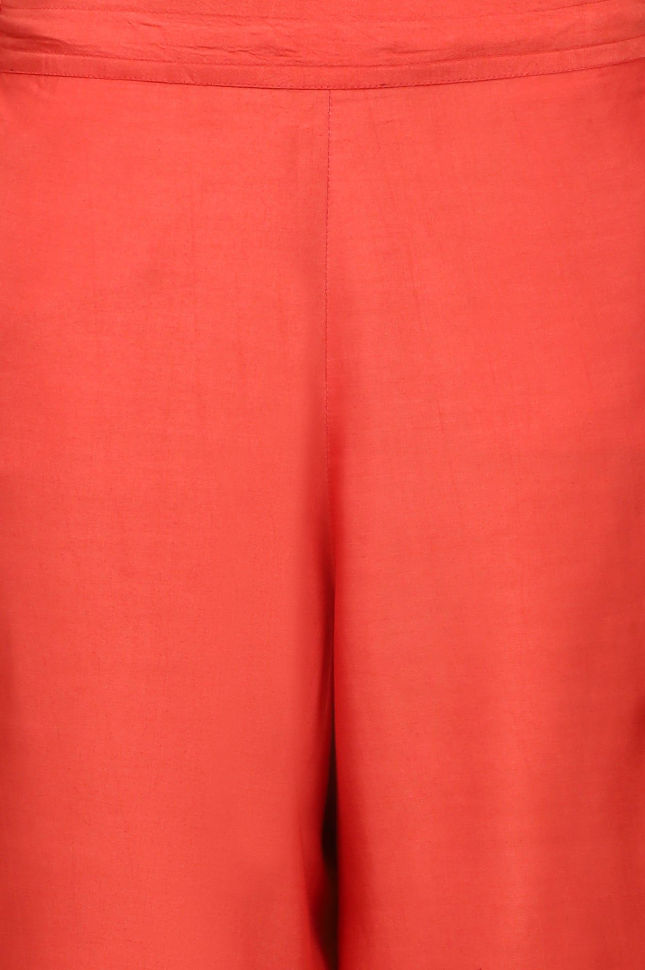 W for Woman Crimson Red Bold Floral Printed Organza Sleeveless Flared Kurta, Pants and Dupatta Set