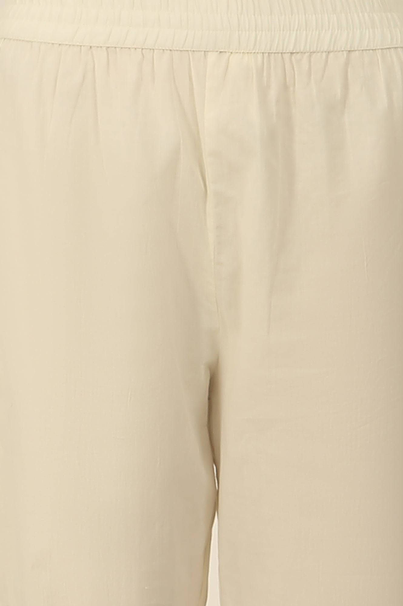W for Woman White Thread Embroidered Textured Cotton A-line Kurta, Straight Pants and Dupatta Set