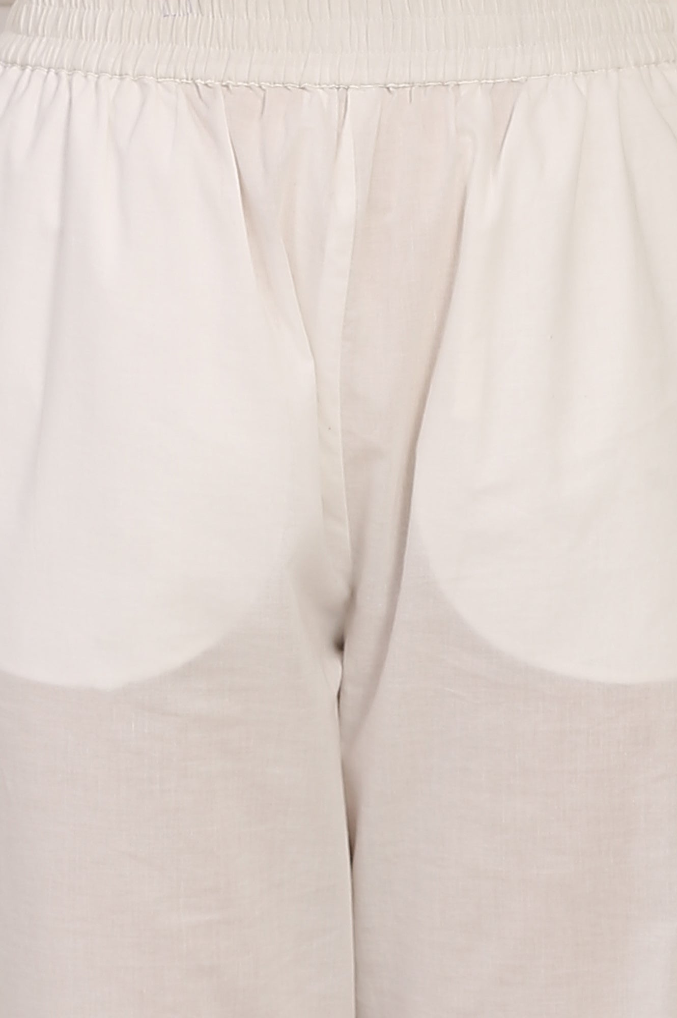 W for Woman White Solid Embroidered Straight Pure Cotton Kurta, Straight Pant and Dupatta Set