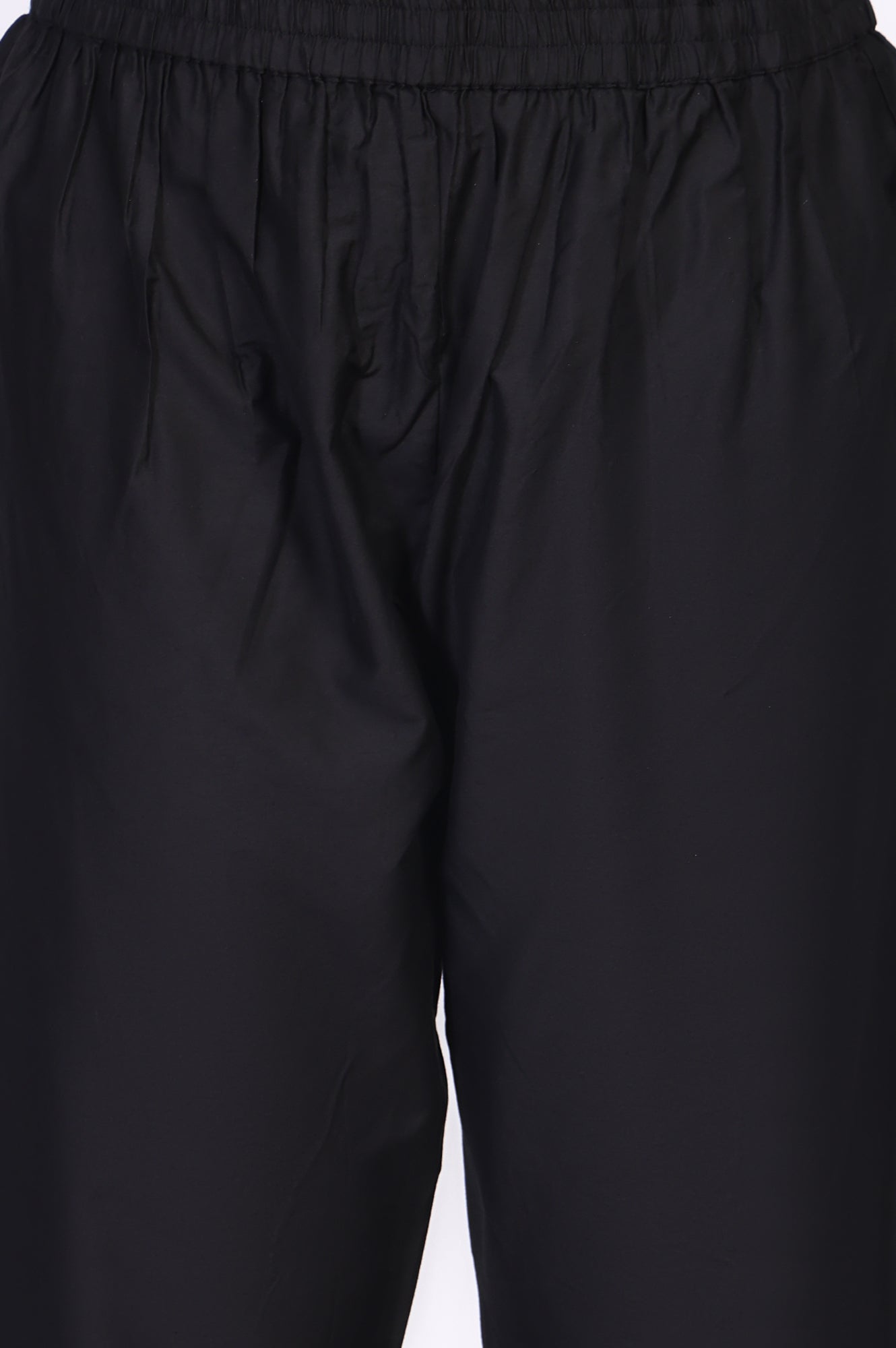W for Woman Black Embroidered A-Line Kurta with Straight Pant and Dupatta Set