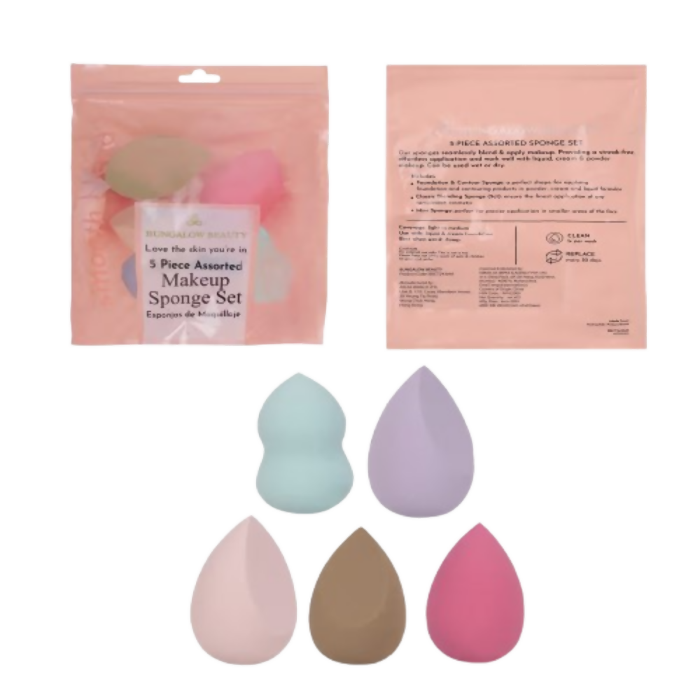 BUNGALOW BEAUTY Makeup Blending Sponge - Pack of 5