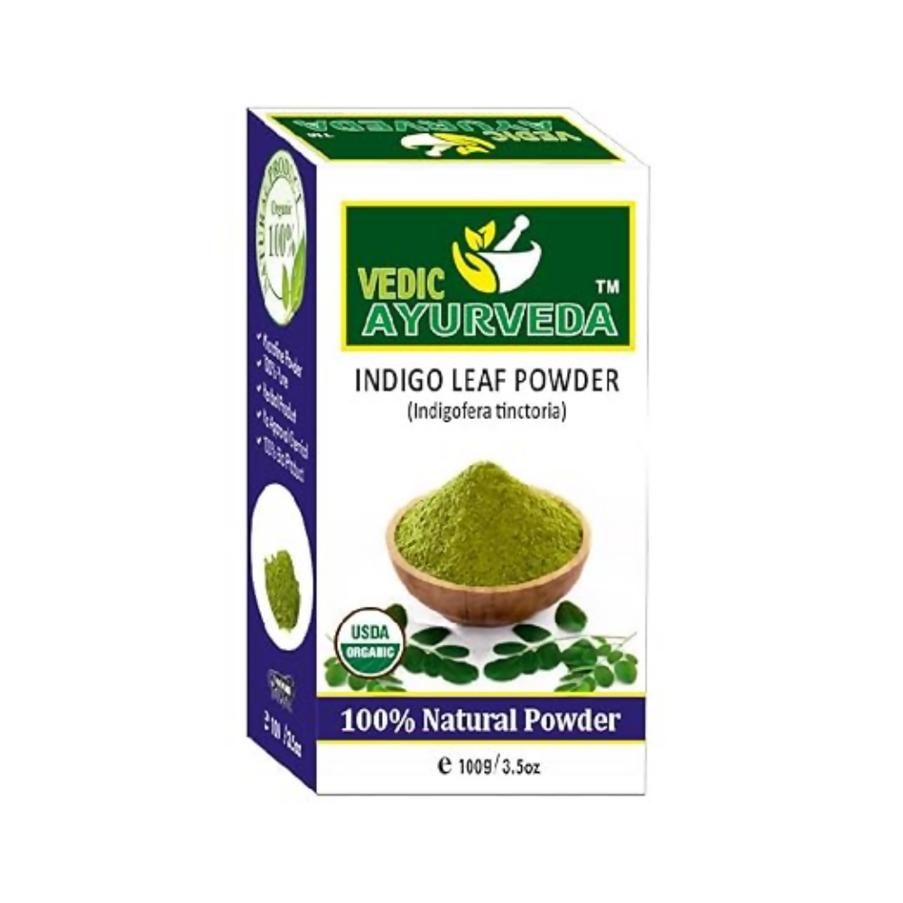 VedicAyurveda Heena Powder, Bhringraj & Indigo Powder
