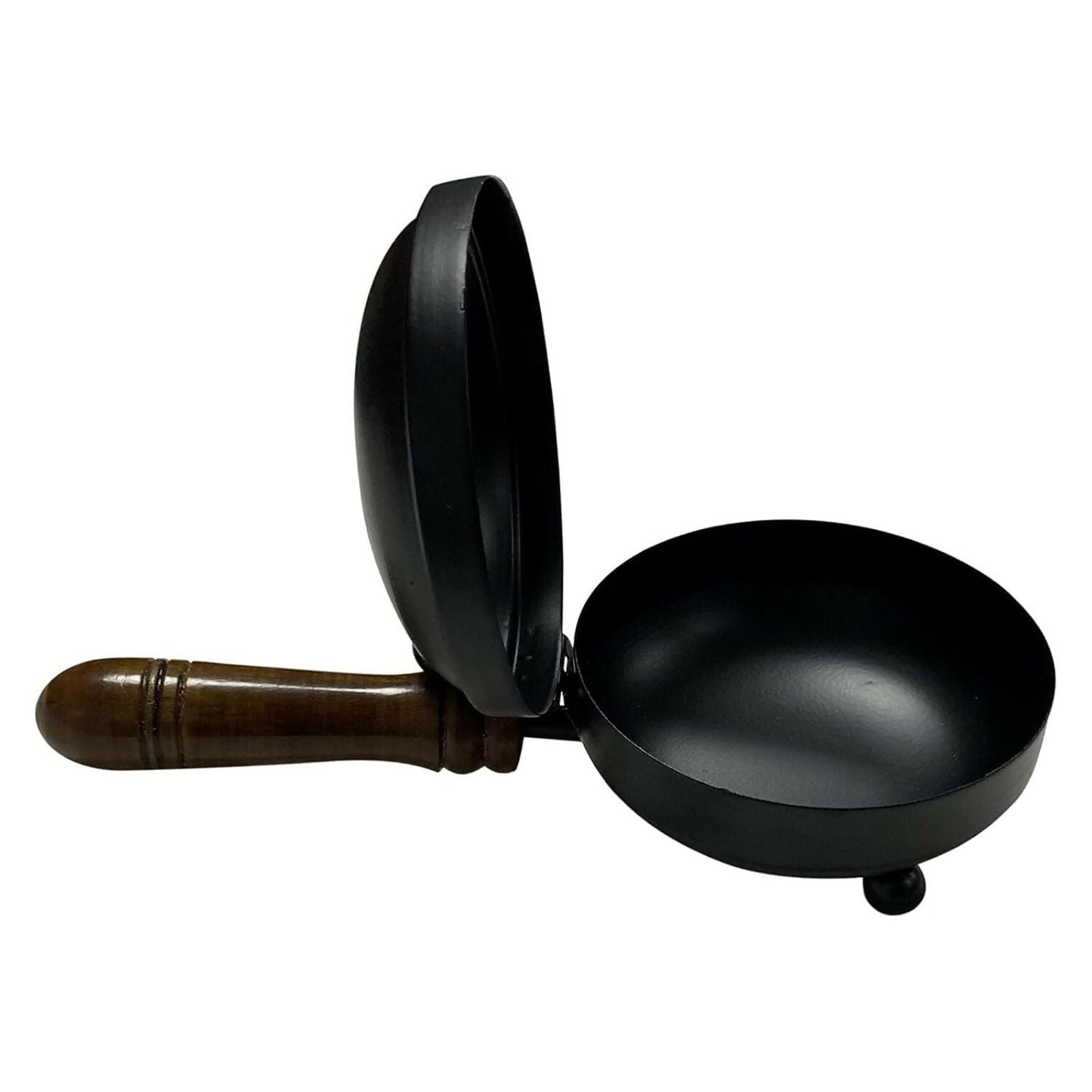 Not Available Handcrafted Metal Dhoop Dani Incense Burner - Black Color