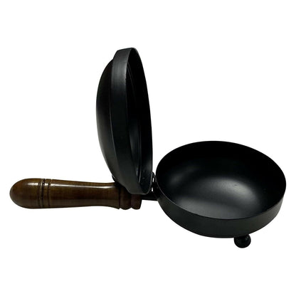 Not Available Handcrafted Metal Dhoop Dani Incense Burner - Black Color