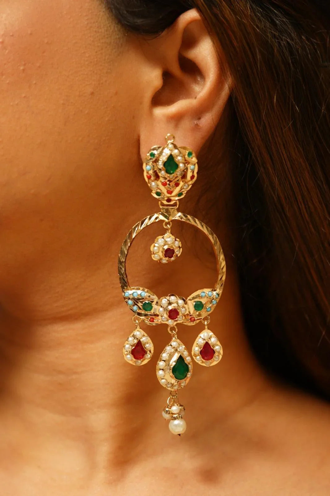 Yasmin Jadaau Long Indian Chandbali
