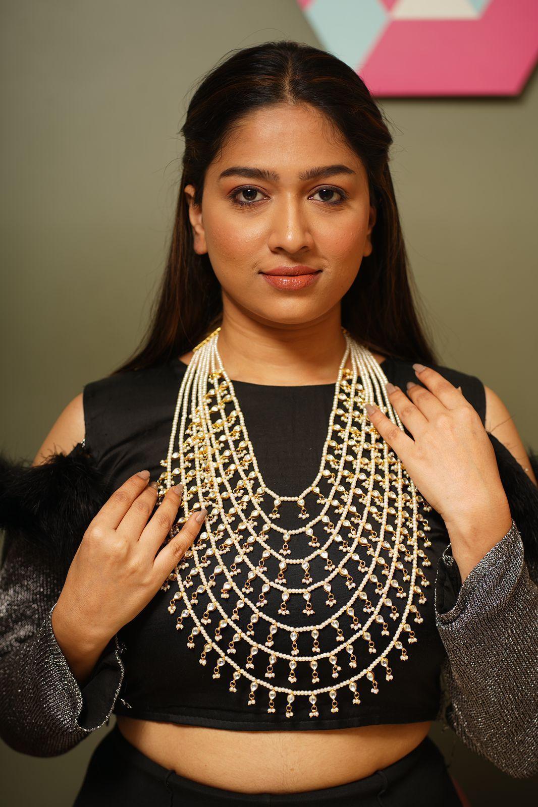 Saathmira 7 Line Polki Rani Haar