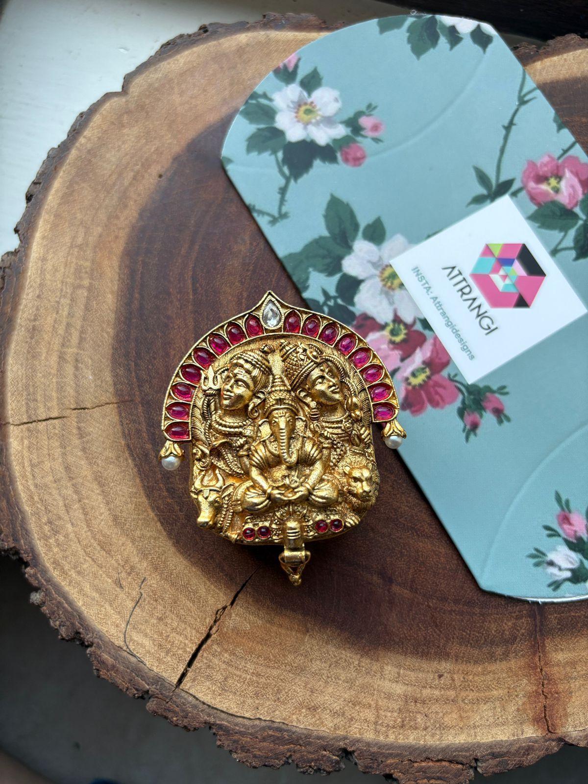 Shiv Parvati Ganesh ~ Happy Family Ginni Kumkum box