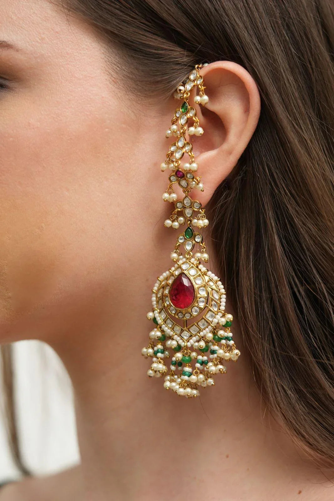 Heer Kannauti Indian Polki Earrings