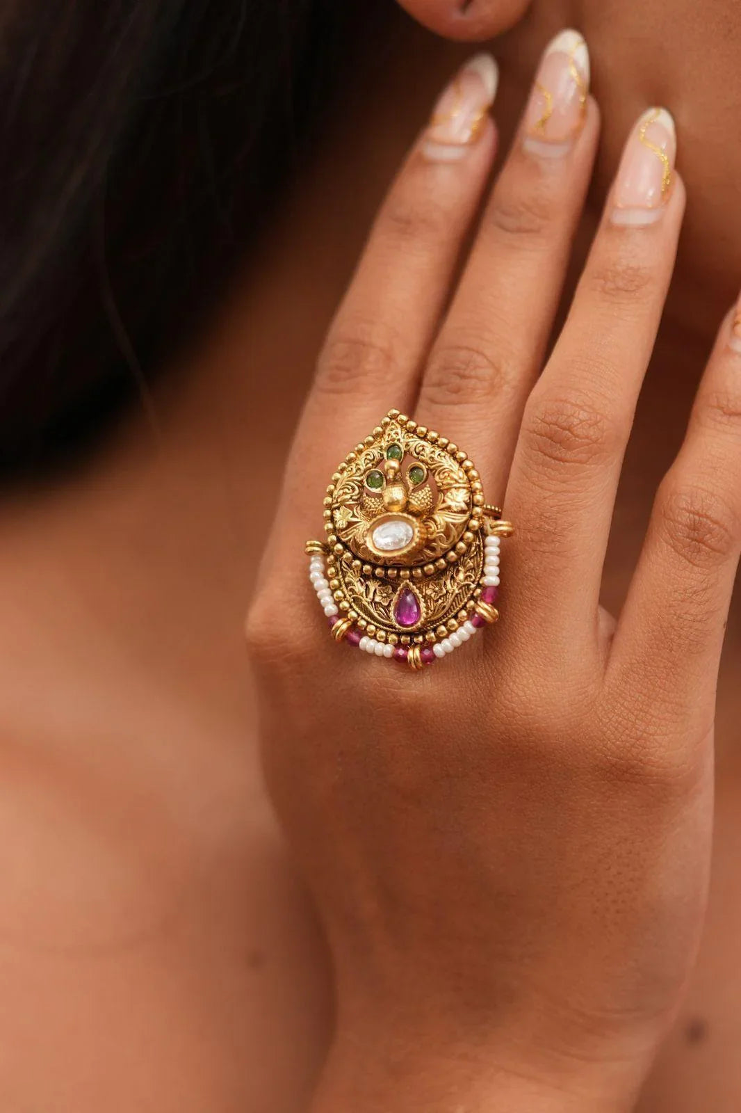 Rasriti Indian Gold Ring | Sone Pe Suhaga Collection