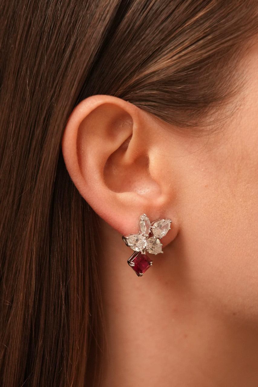 Mausam Diamond Coloured Stone Studs