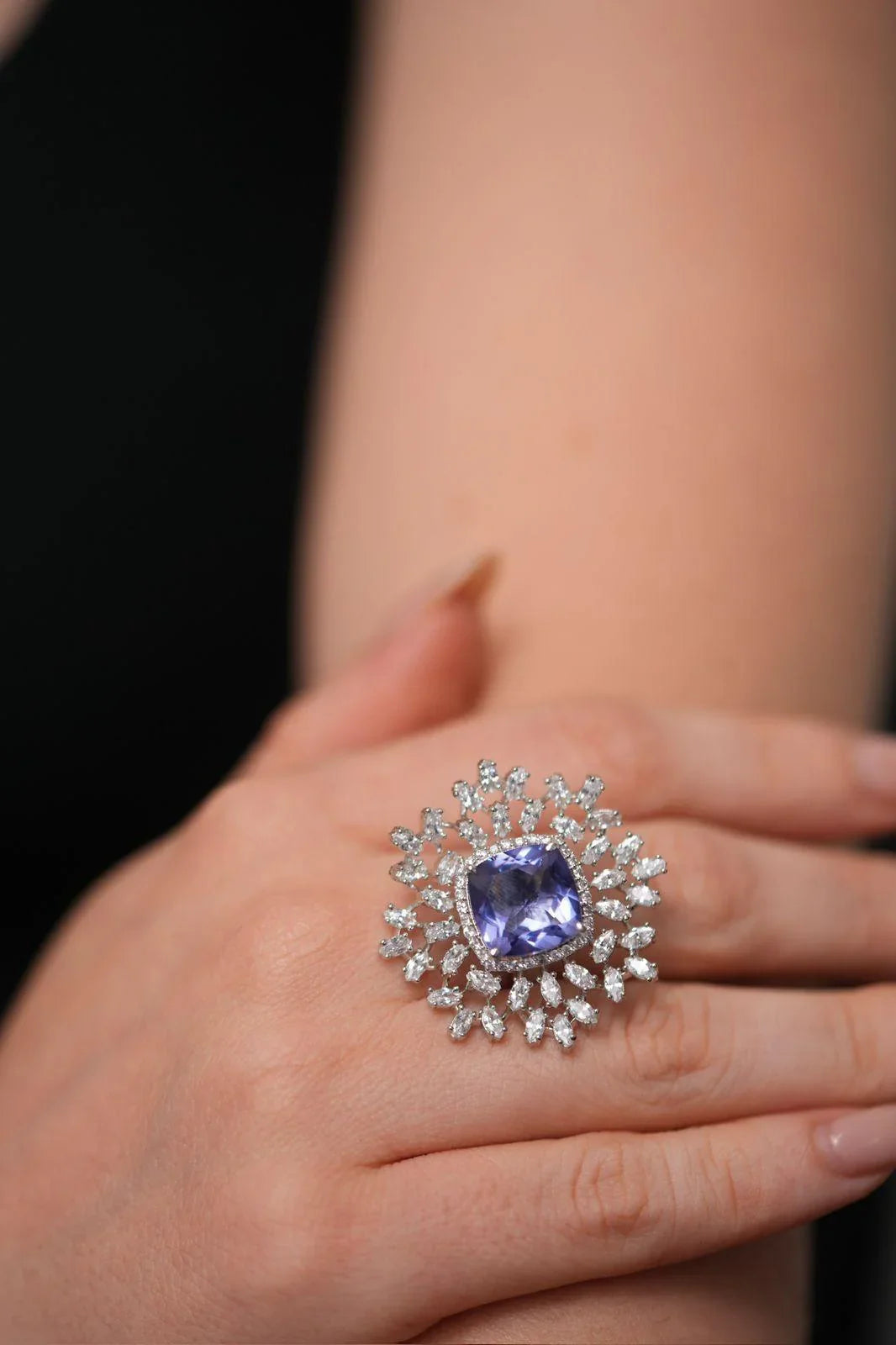 Romania Diamond Colour Blob Cocktail Ring