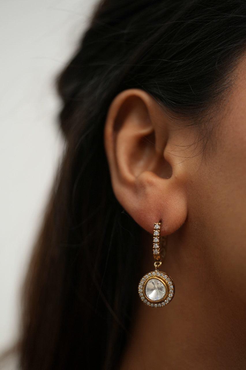 Bali In Polki Indian Earrings | Indo Western