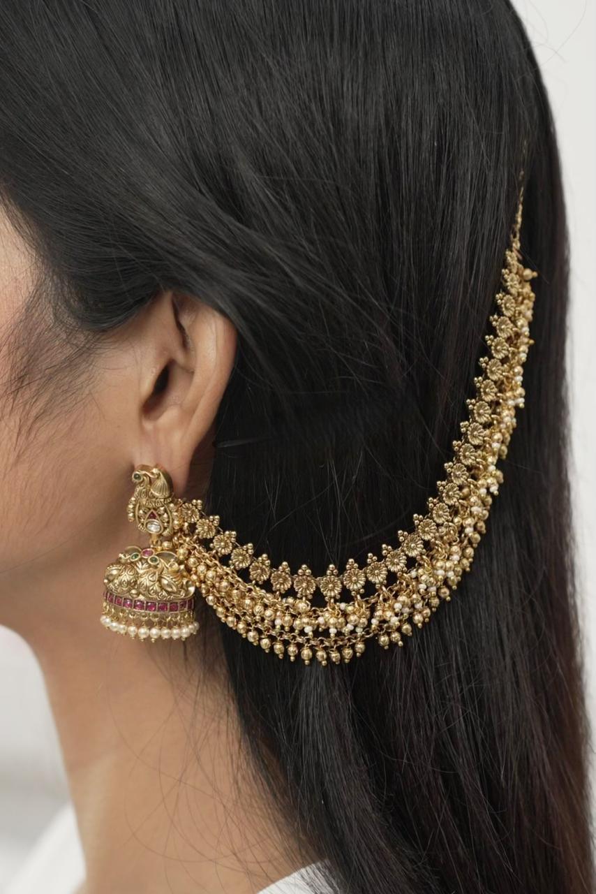 Paridhi Gold Traditonal Mattel | Hair Chain