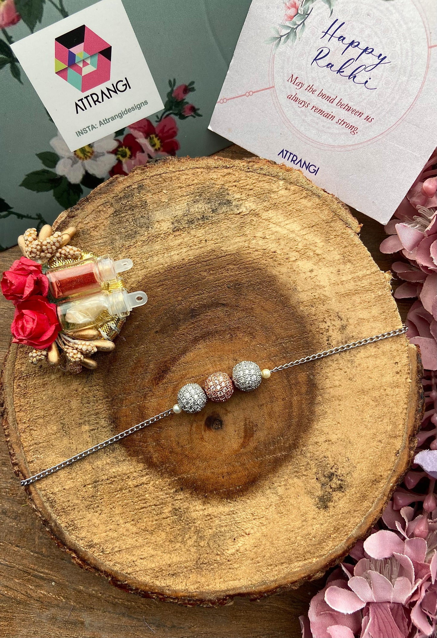 Alien Diamond Crystal Ball Reusable Rakhi Bracelet