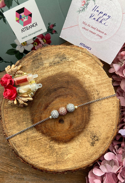 Alien Diamond Crystal Ball Reusable Rakhi Bracelet