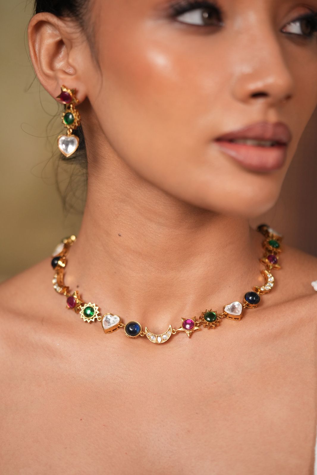 Chaand Aur Taare Saare Polki Necklace | Choker Set