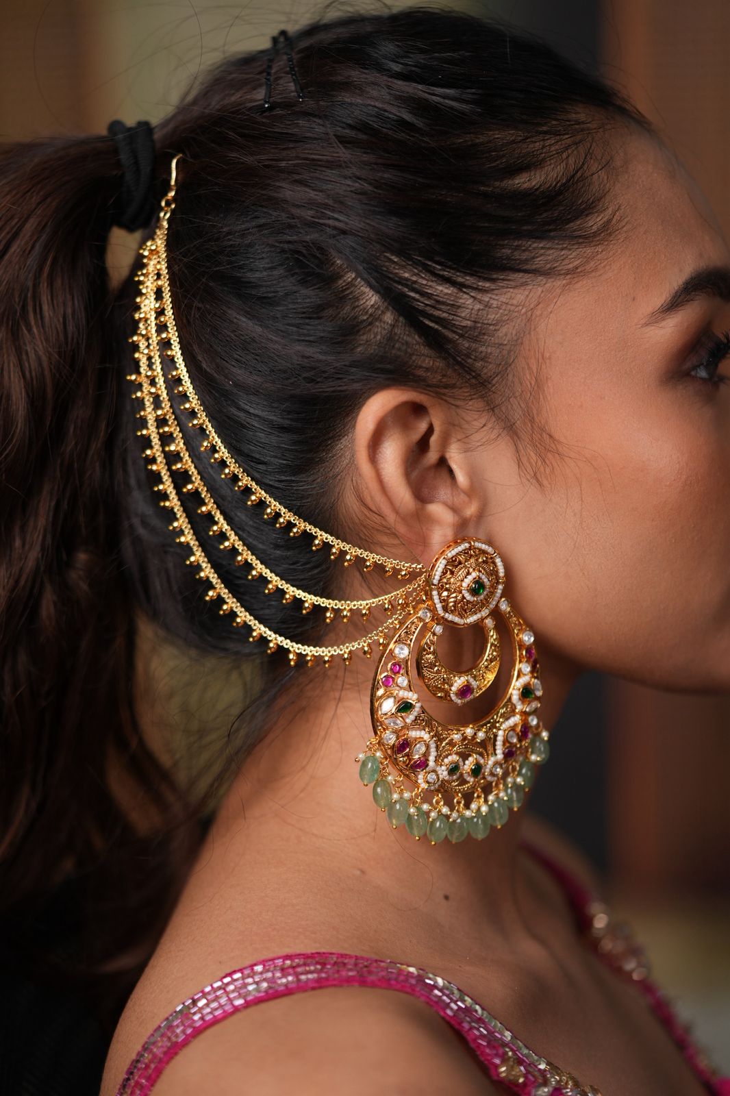 Sone Ki Ladiya 3 line Gold Hair Chain | Mattel