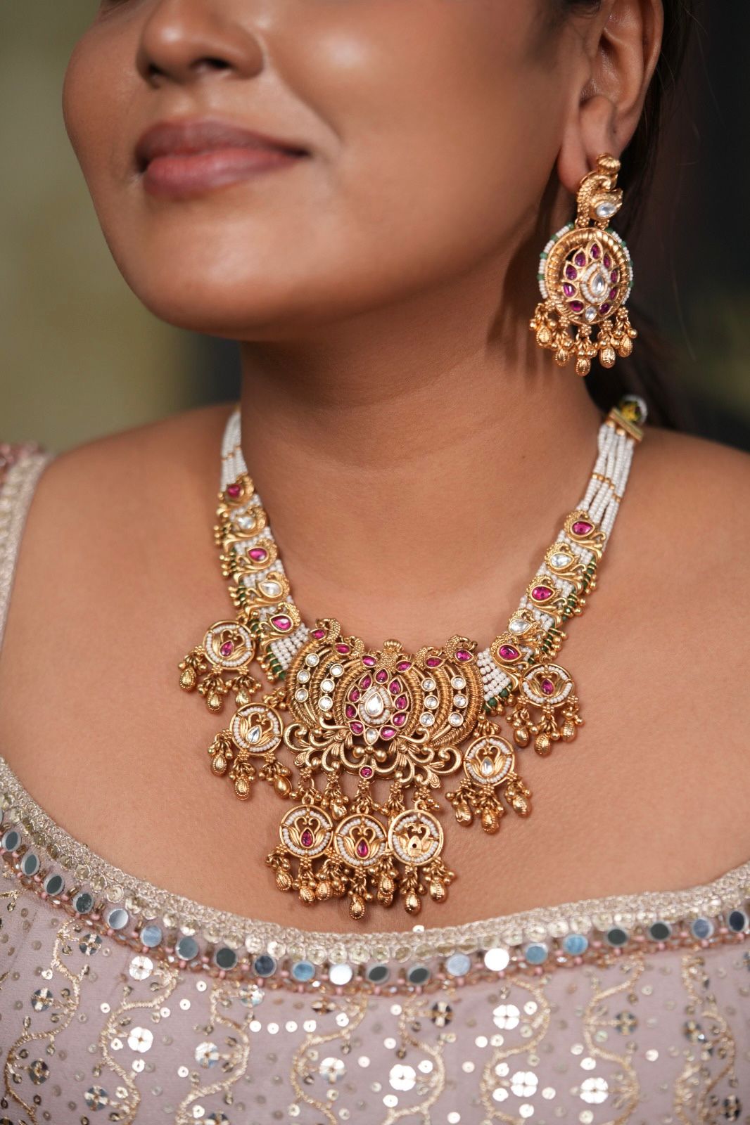 Gautami Intricate Gold Traditional Necklace Set | Sone Pe Suhaga