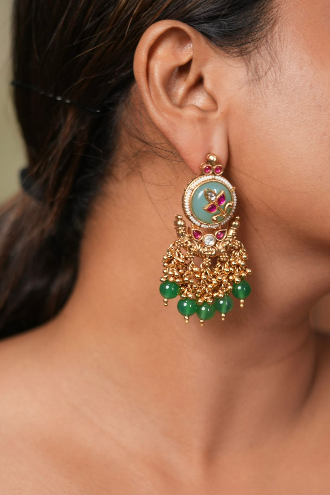 Shripriya Indian Gold Holdali Traditonal Earrings | Sone Pe Suhaga