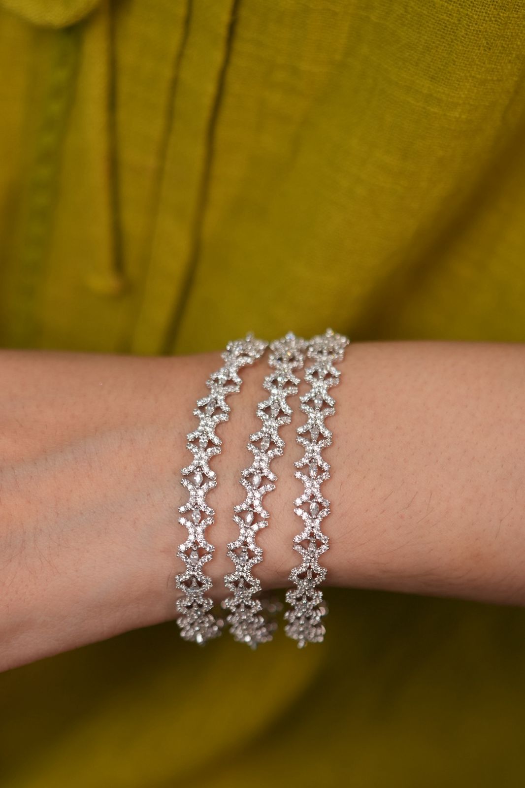 Fairy 3 Line Diamond Tennis Bracelet