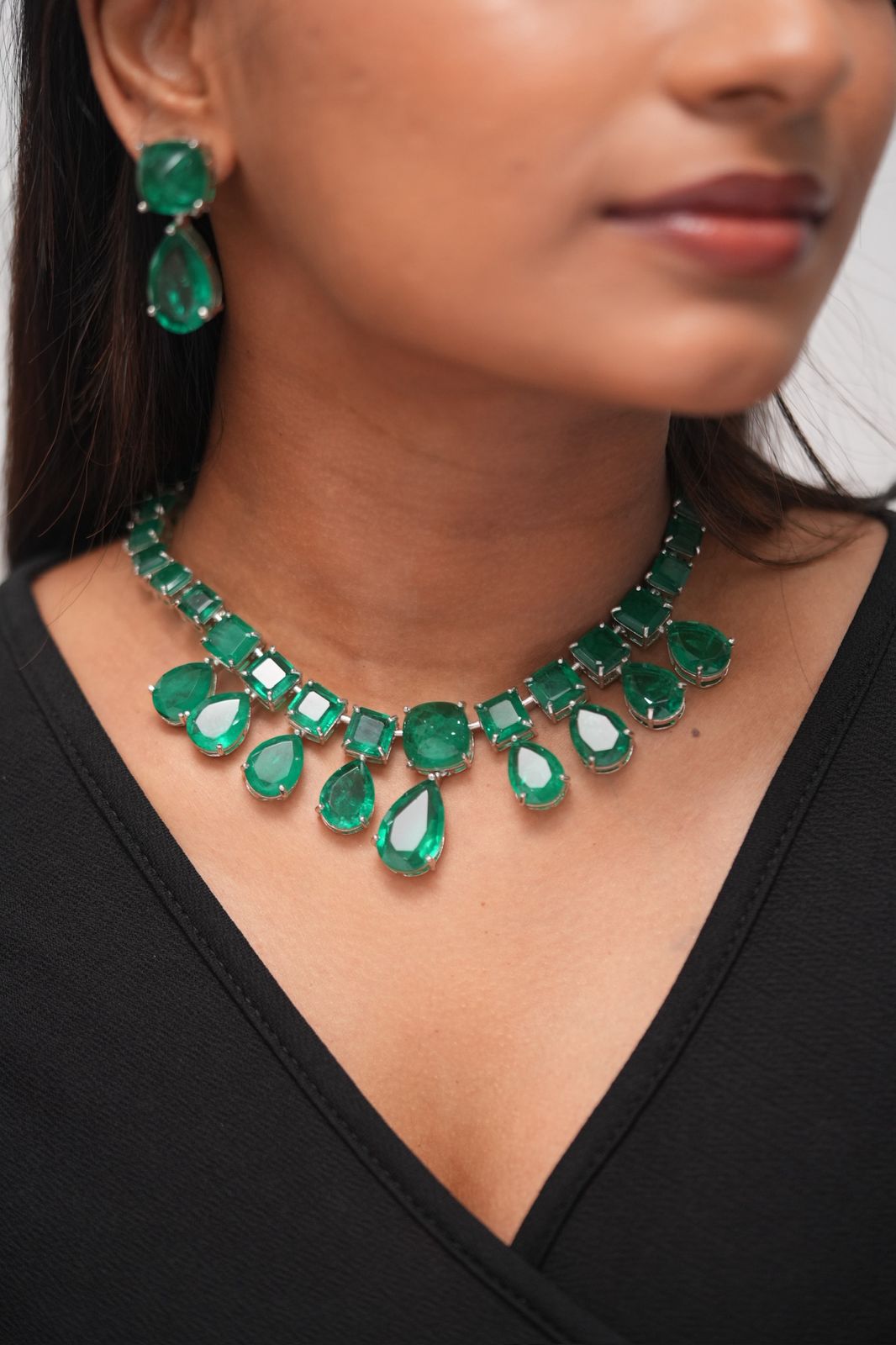 Powerplay Emerald Doublet Diamond set