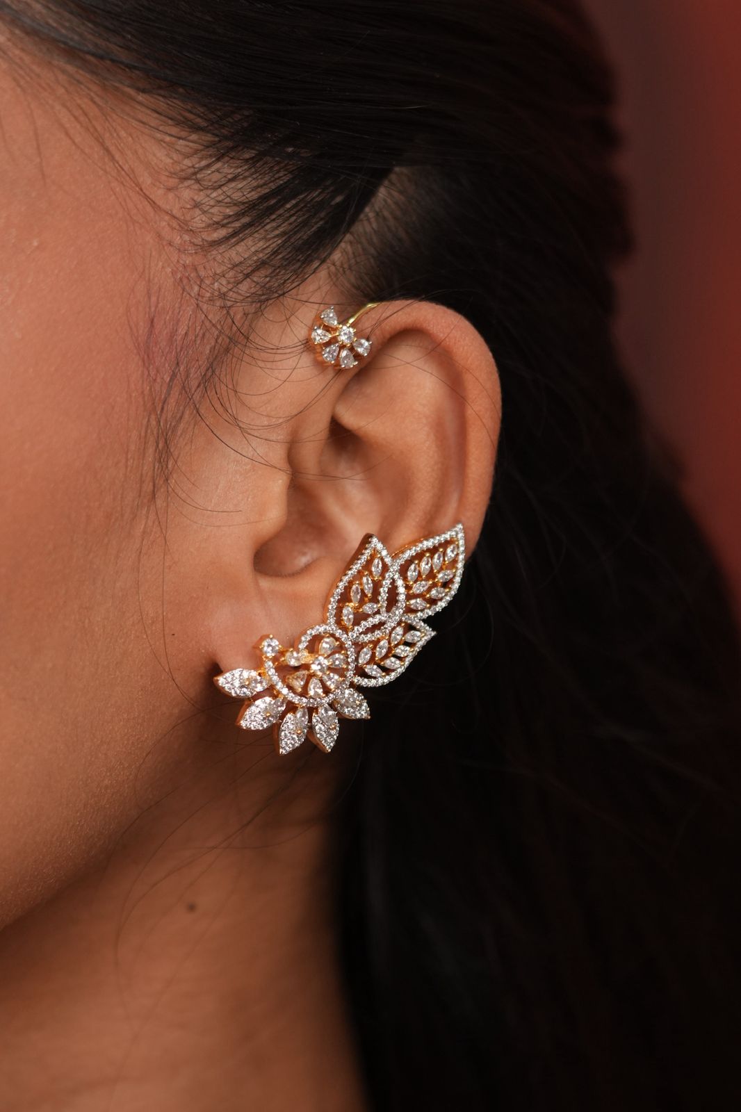 Ophelia Diamond Floral Earcuff Earring