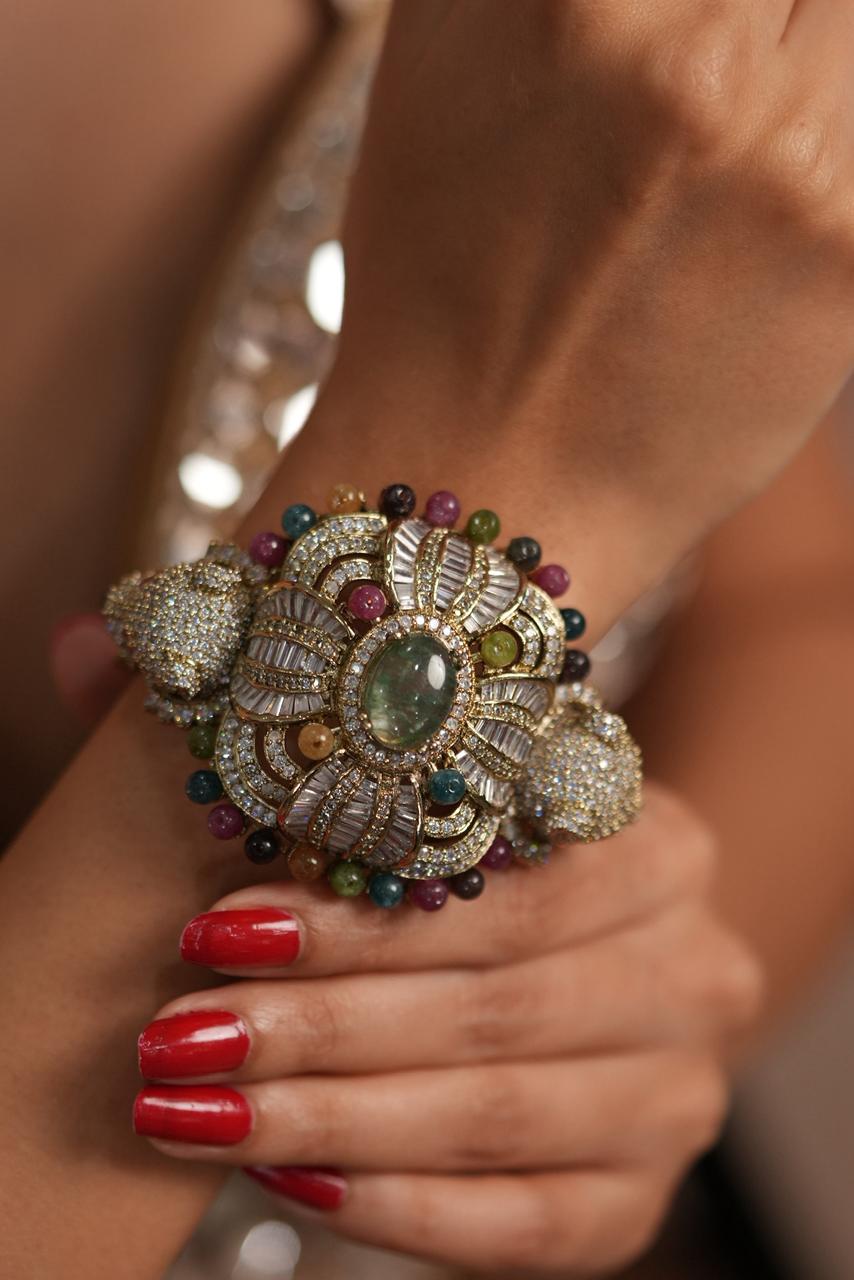 Abraar Sabhya Multicolour Statement Handcuff | Kada
