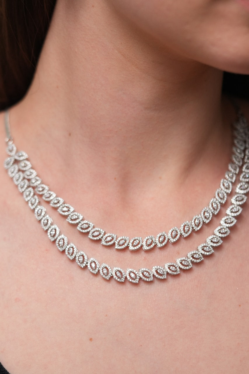 Grace 2 layered Marquise Diamond Set