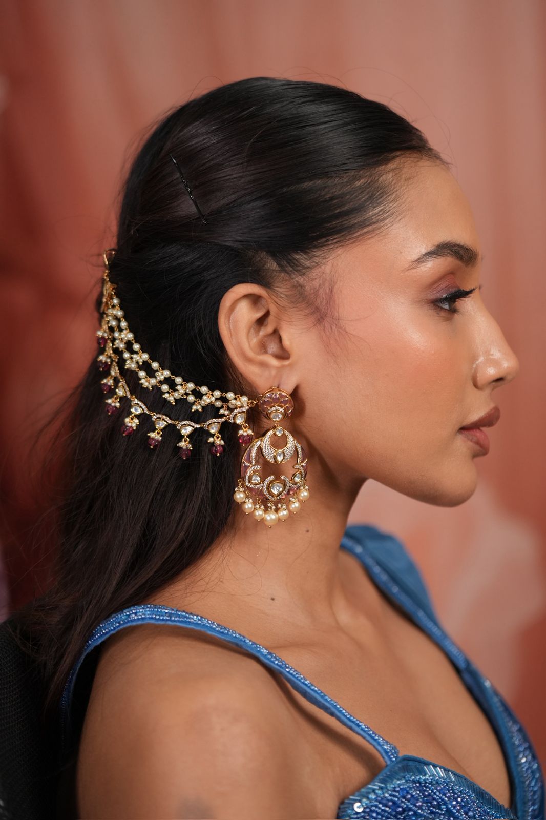 Dulhaniya Kharbuja Bead Moissanite Hairchain | Mattel