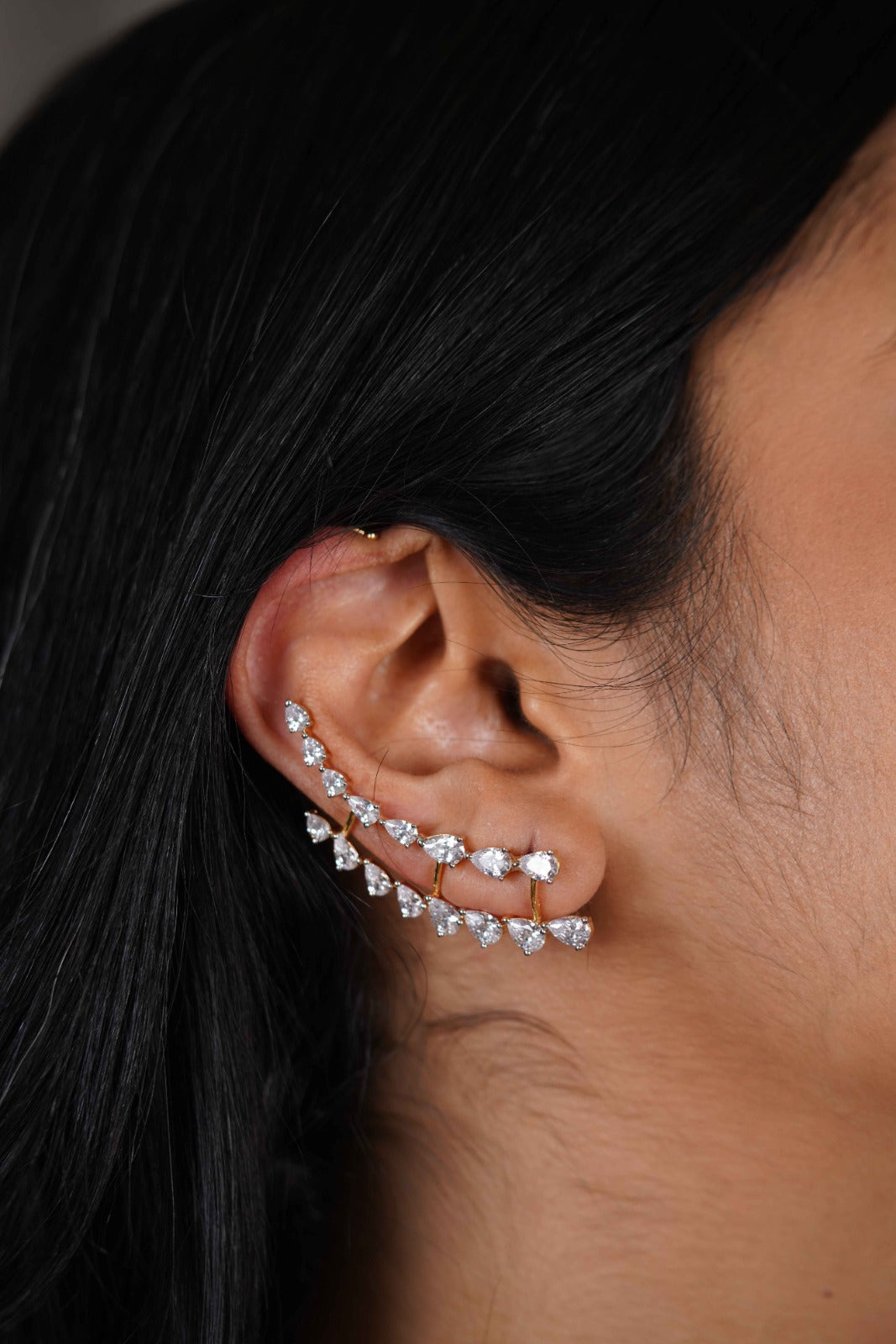 Anantara Diamond Double line Earcuff Earring