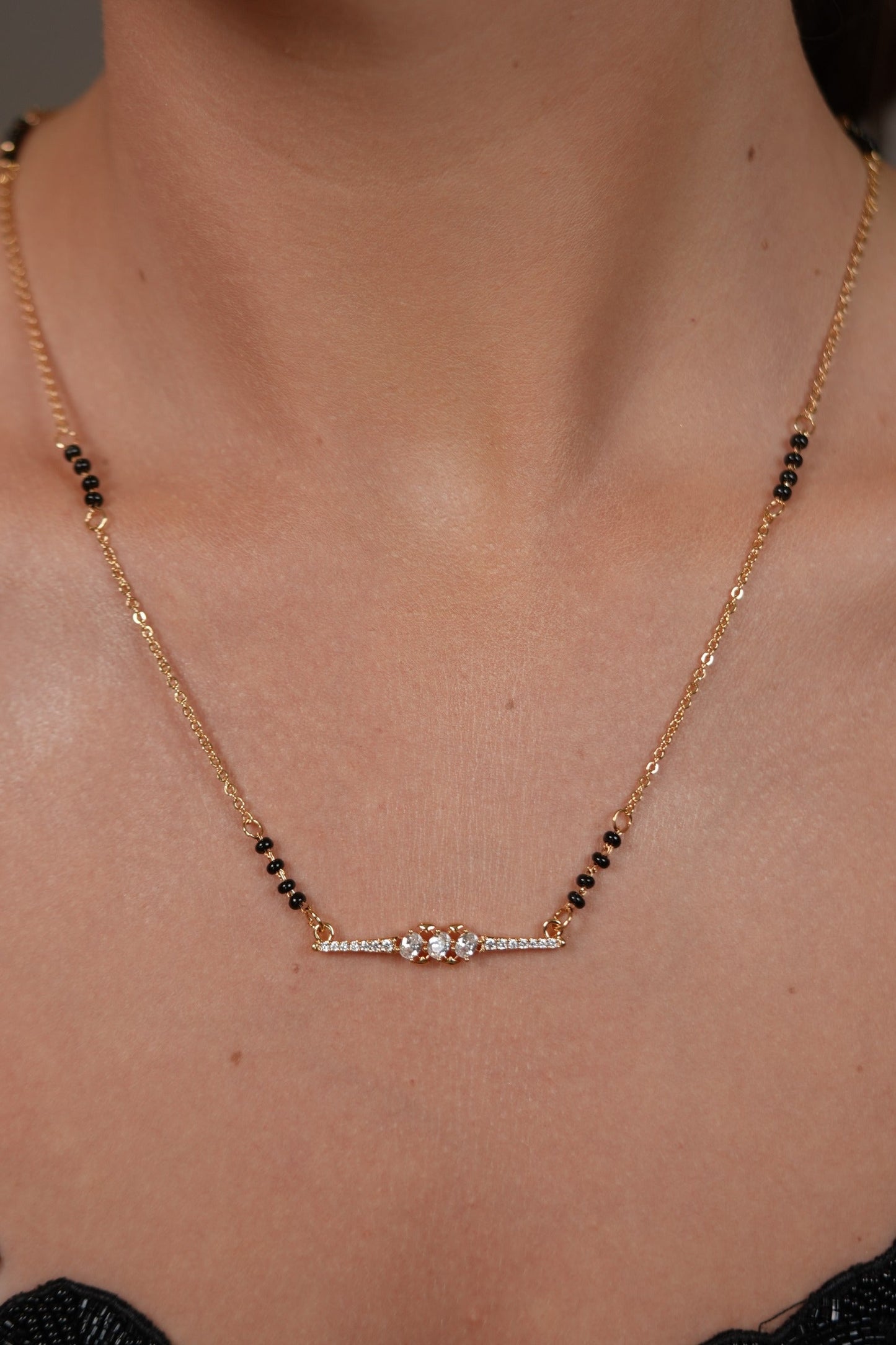 Eternal Vow Single Line Diamond Mangalsutra | Daily Wear
