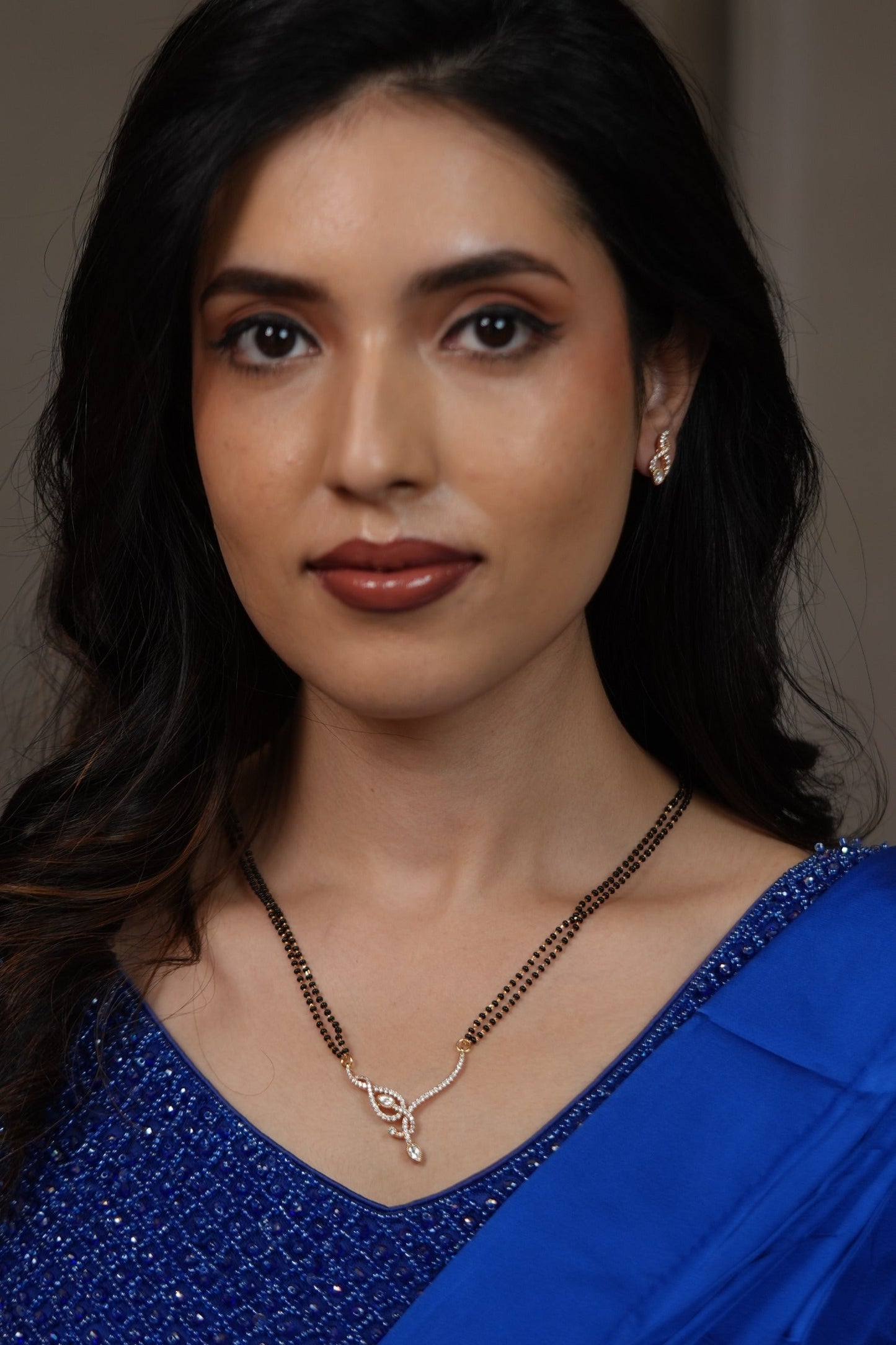 Janmo Ka Saathi Double Line Diamond Mangalsutra Set | Daily Wear