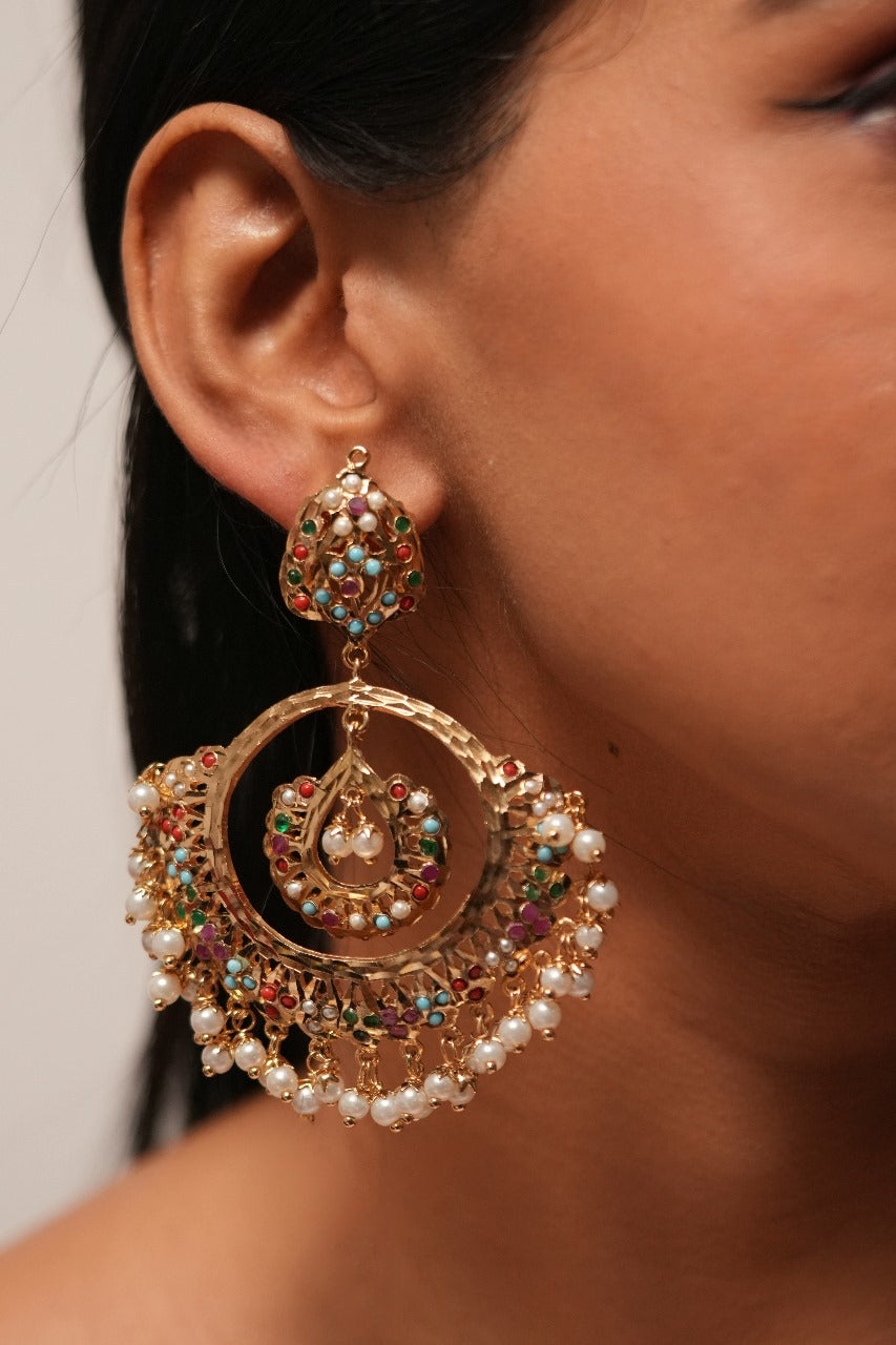 Mehwish Jadaau Navratna Indian Chandbali