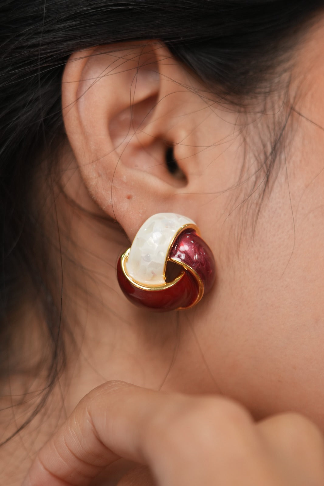 Tuscany Twilight Twist Studs | Party Wear Western Earrings