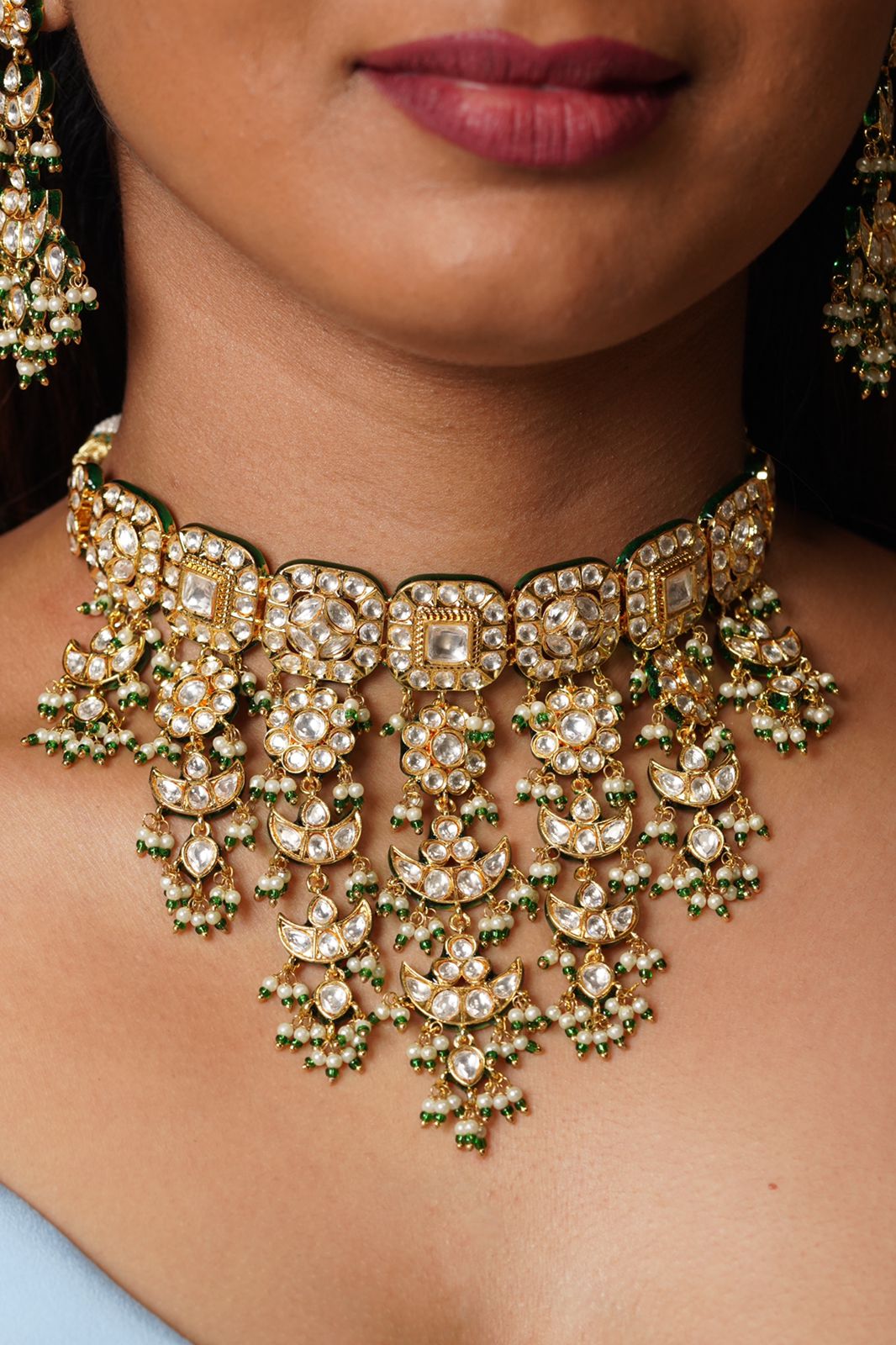 Darshana Polki Tukdi Choker Set