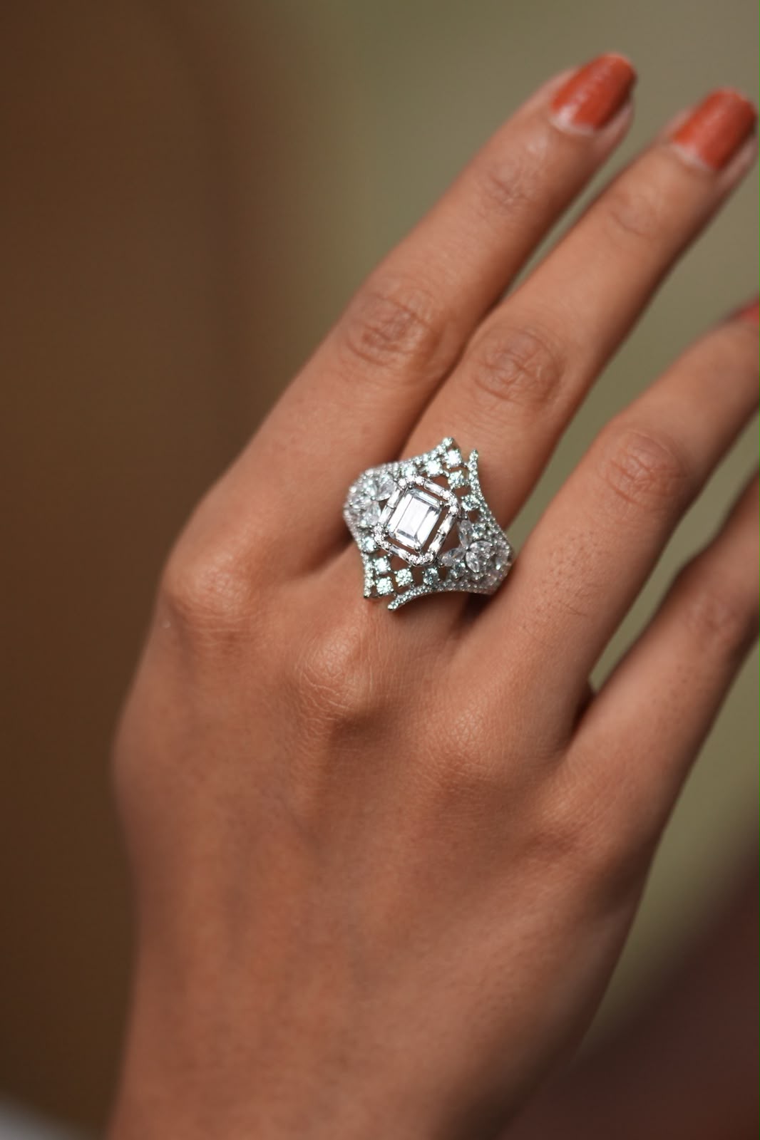 Miro Solitaire Designer Diamond Cocktail Ring
