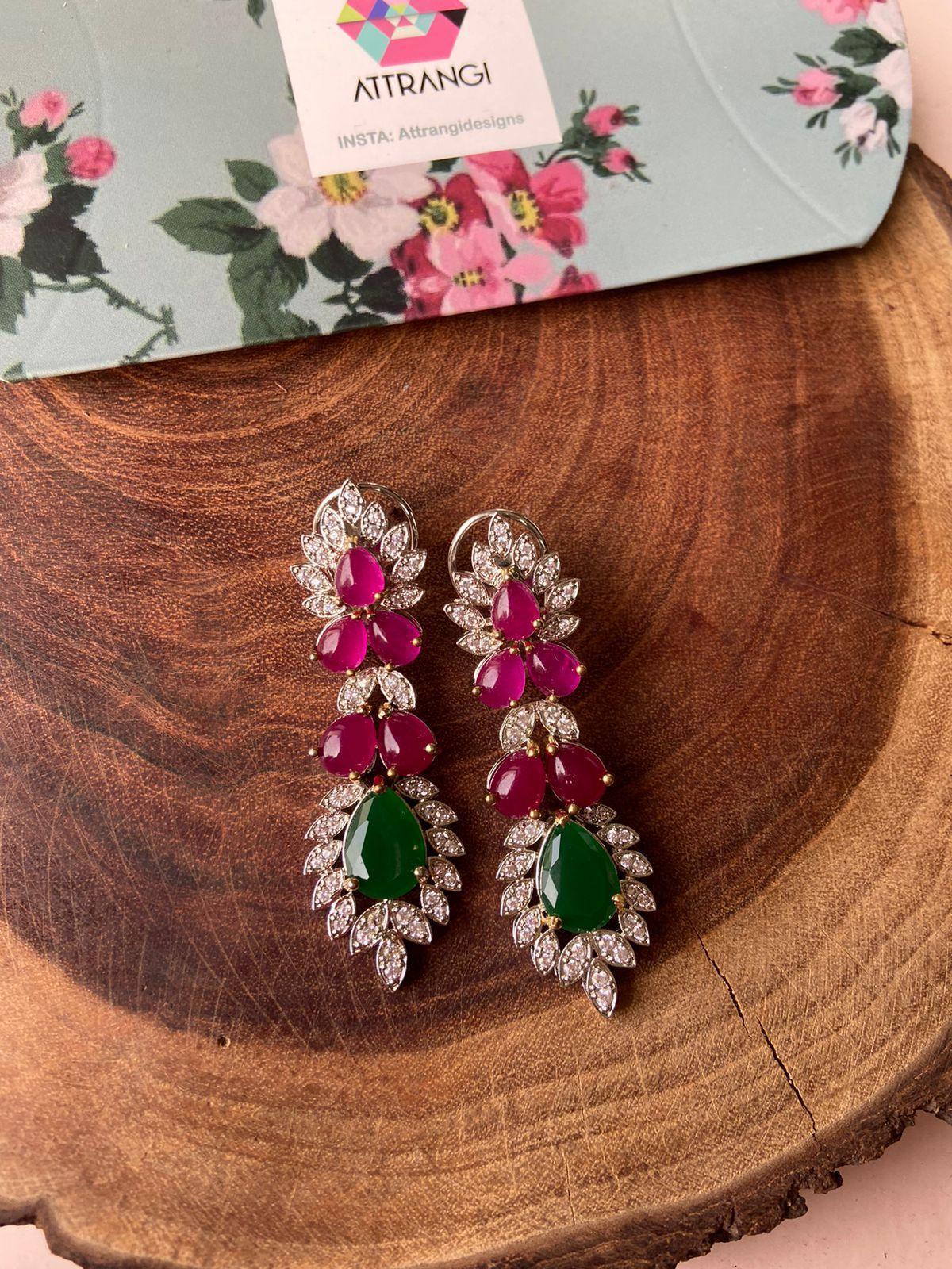 Pistine Gemstone Diamond Earrings | GemZee collection