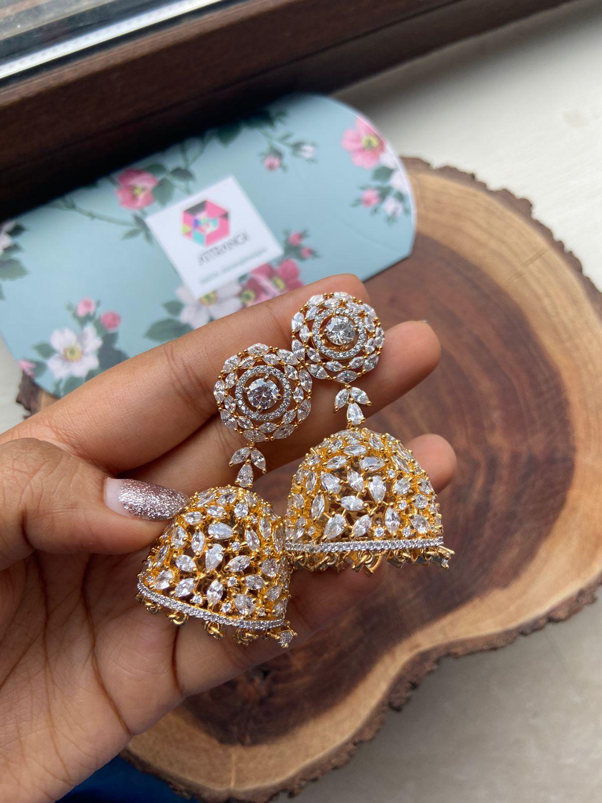 Rotating Diamond Jhumka