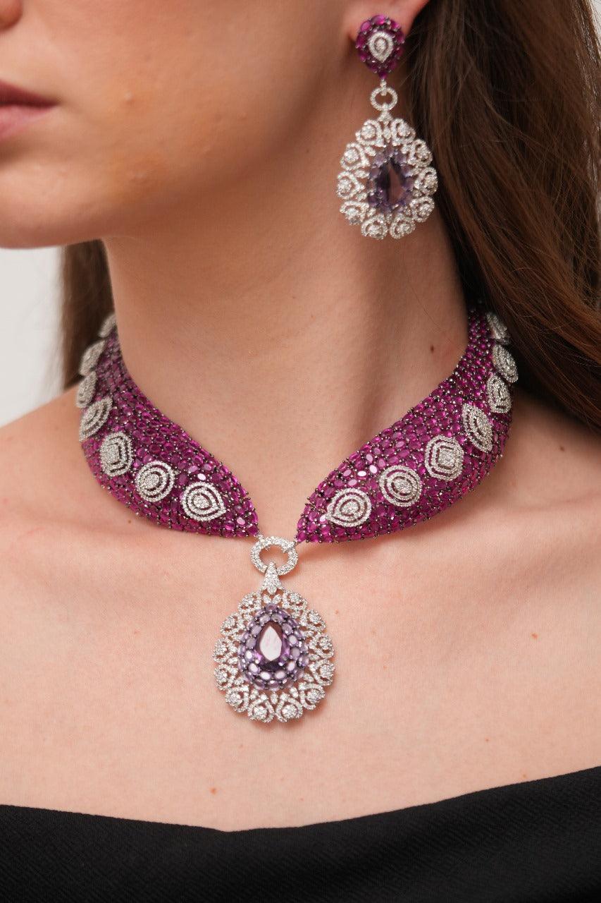 Blushing Geisha Rose Cut Diamond Set | Rangnasheen