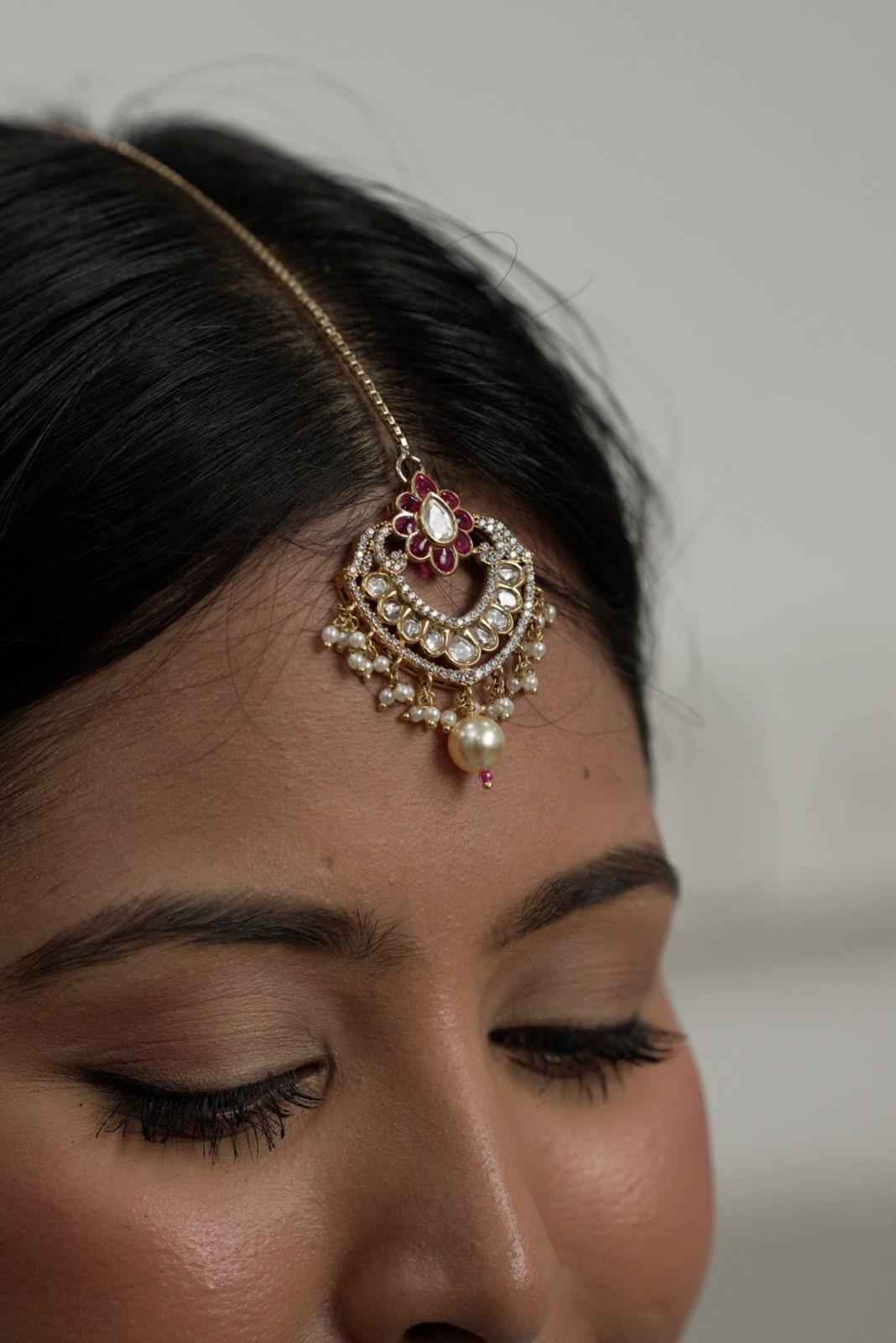Jhansi Polki Moissanite Maangtika