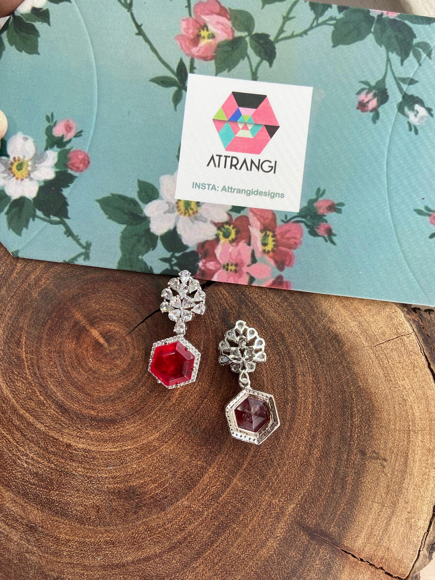 Lydia Coloured Mid-Sized Diamond Dangler Earrings
