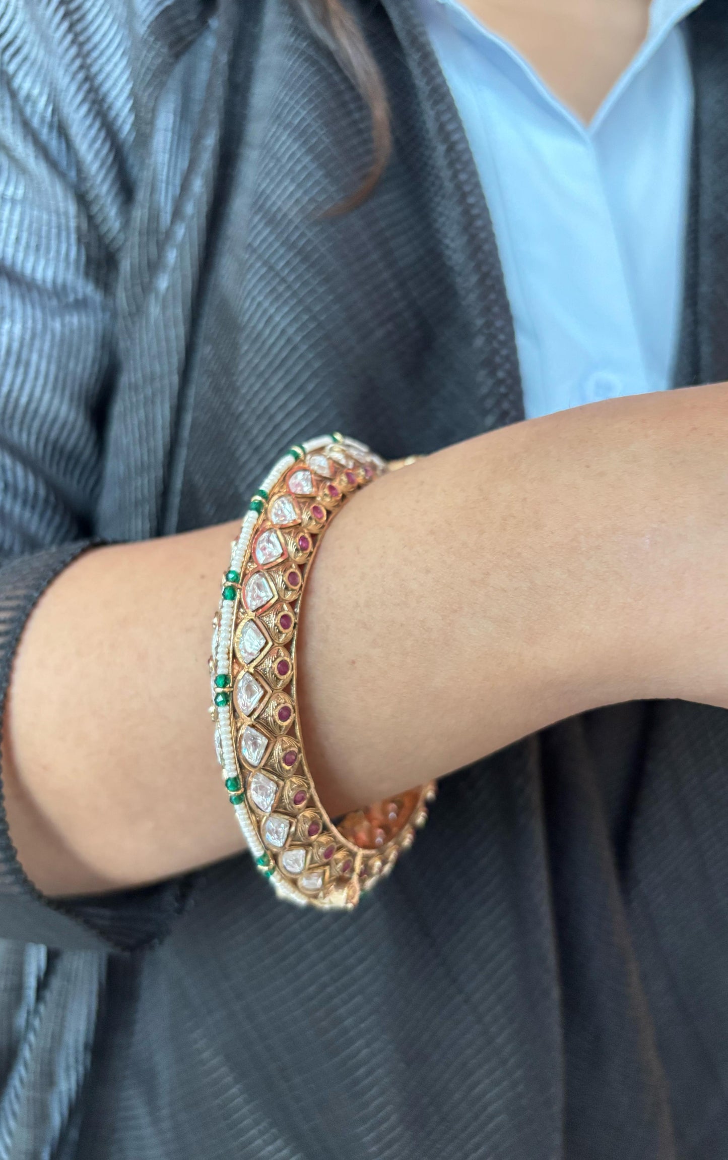 Rekha Polki Gokhru Bangles