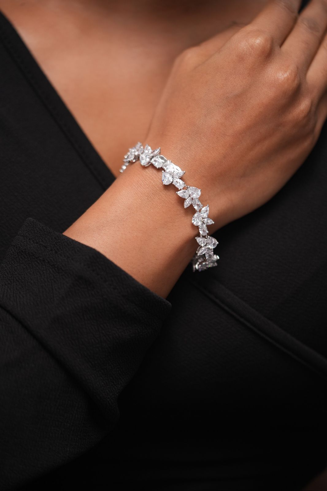 Pear Oval Marquise Diamond Solitaire Bracelet | 35 cents