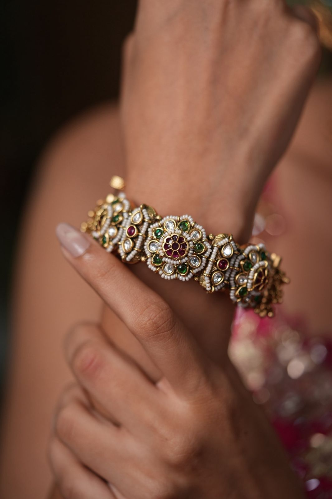 Phoolkari Openable Gold Kada | Sone Pe Suhaga