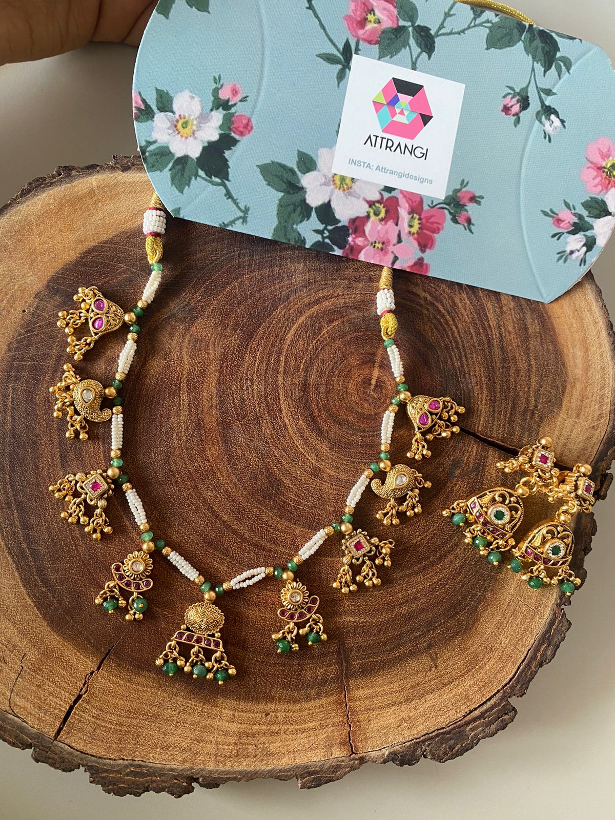 Sone ki Cheed Dainty Pearl Necklace Set | Sone Pe Suhaga