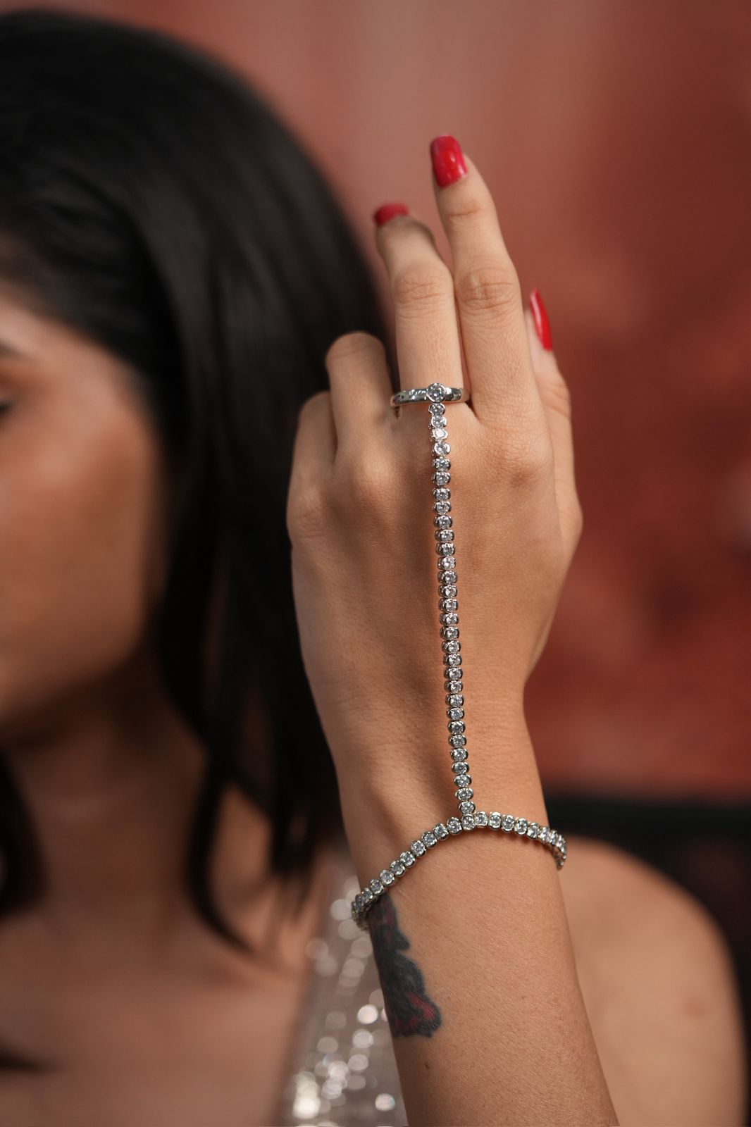 Charming Lara Diamond Hand Harness | Hathpan